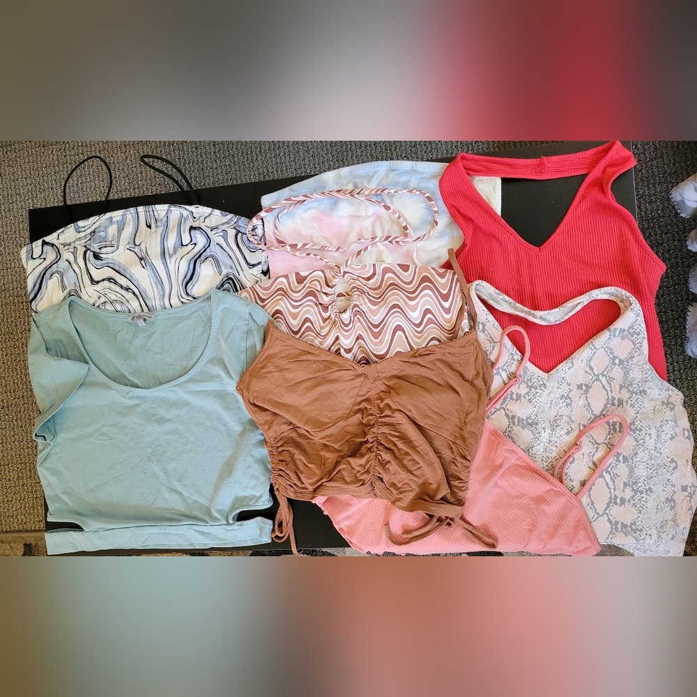 Summer Top Lot Size L -8 Top Bundle